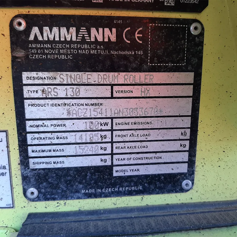 2130mm (13T) Roller Ammann ARS130 2022